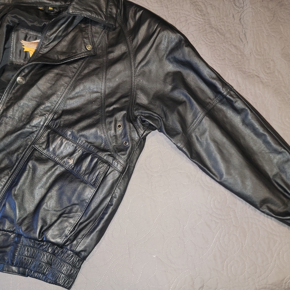 Harley Davidson Men's Black Leather Jacket - Picture 8 of 10